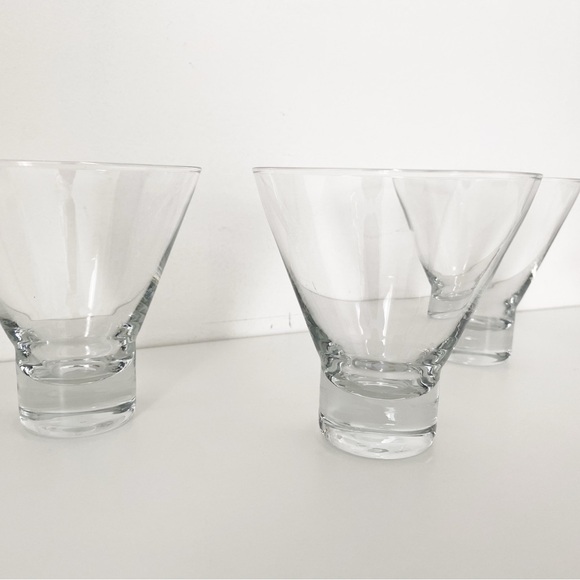 Vintage Midcentury Scandinavian Stemless Martini Glasses - Set of 4 - Picture 5 of 11